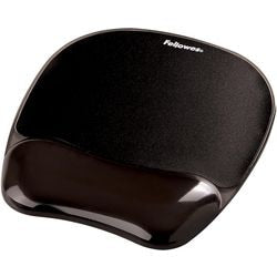 Tapis de souris support de poignet Fellowes cristaux gel noir