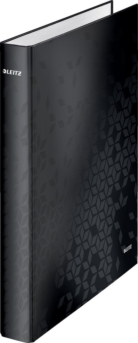Classeur à anneaux laminé Leitz wow - 4 anneaux - largeur de dos 40 mm - noir
