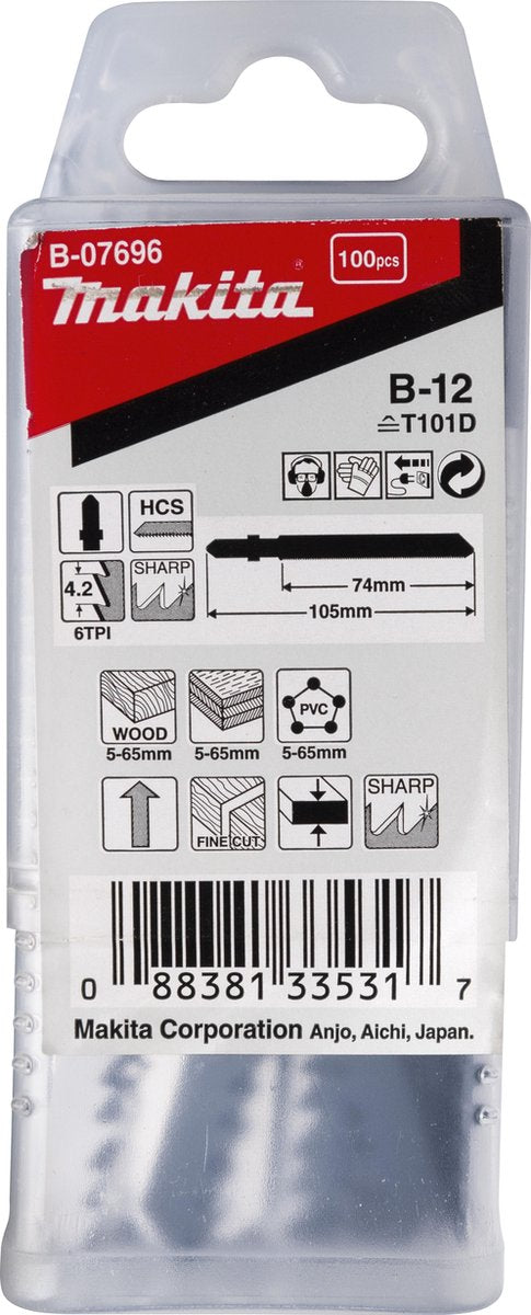 Makita lame de scie sauteuse bois 74mm t101d - b-07696