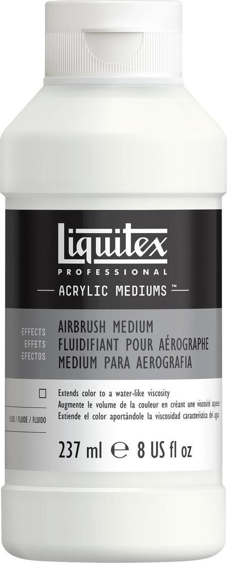 Liquitex 5908 médium aérographe professionnel 237 ml – additif acrylique, diluant pour peinture aérographe