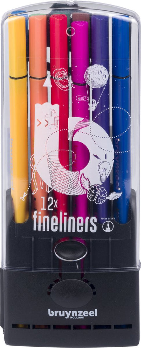 Trousse à crayons fineliner Bruynzeel 12