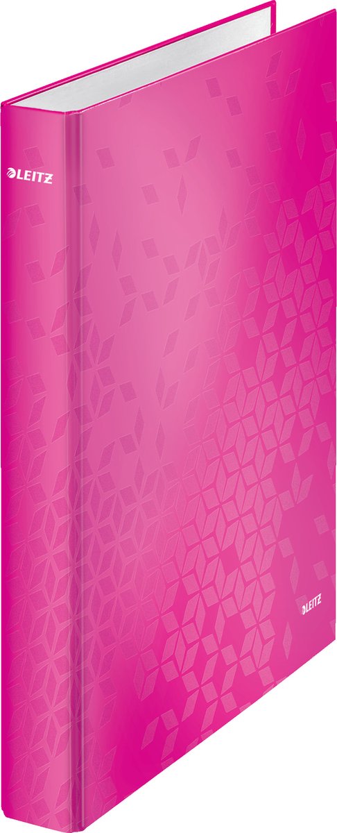 Leitz wow classeur à anneaux a4 - 2 anneaux - largeur de dos de 40 mm avec 2 anneaux en D - rose