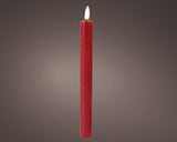 Lumineo set de bougies de table flamme LED 24cm rouge 2 pièces