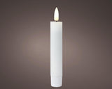 Lumineo set de bougies de table flamme LED 16cm blanc 2 pièces