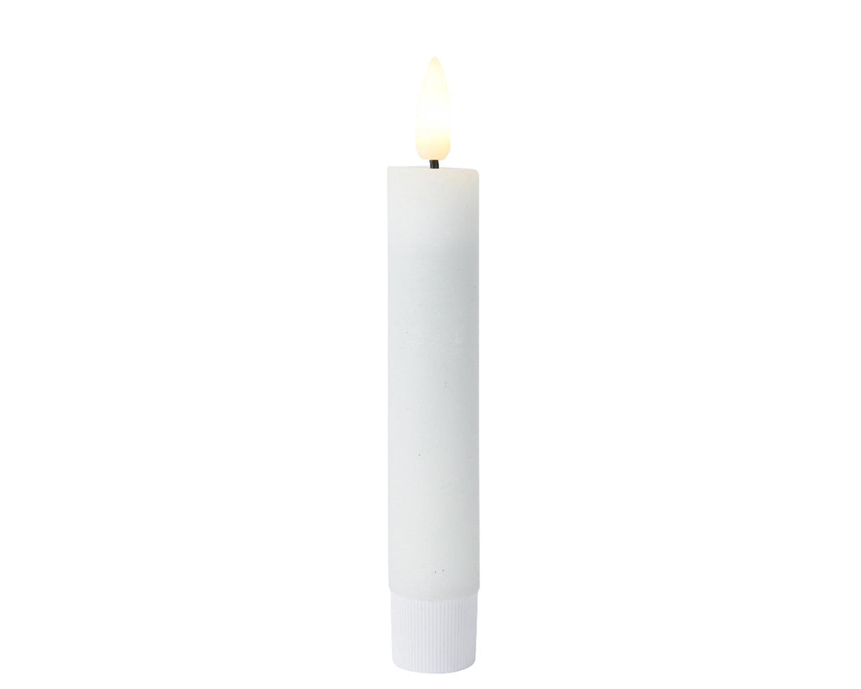 Lumineo set de bougies de table flamme LED 16cm blanc 2 pièces
