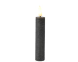 Lumineo set de bougies de table flamme LED 16cm gris 2 pièces
