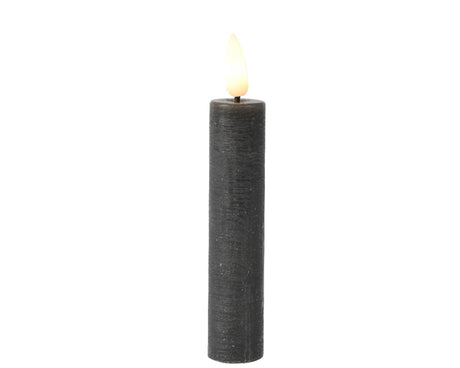 Lumineo set de bougies de table flamme LED 16cm gris 2 pièces