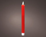 Lumineo bougie de table LED nervurée 24cm rouge 2 pcs.