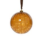 Lumineo boule LED verre dia 10cm marron blanc chaud