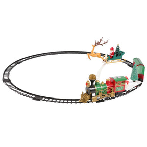 Train de Noël Decoris 90x90cm sur batterie avec éclairage