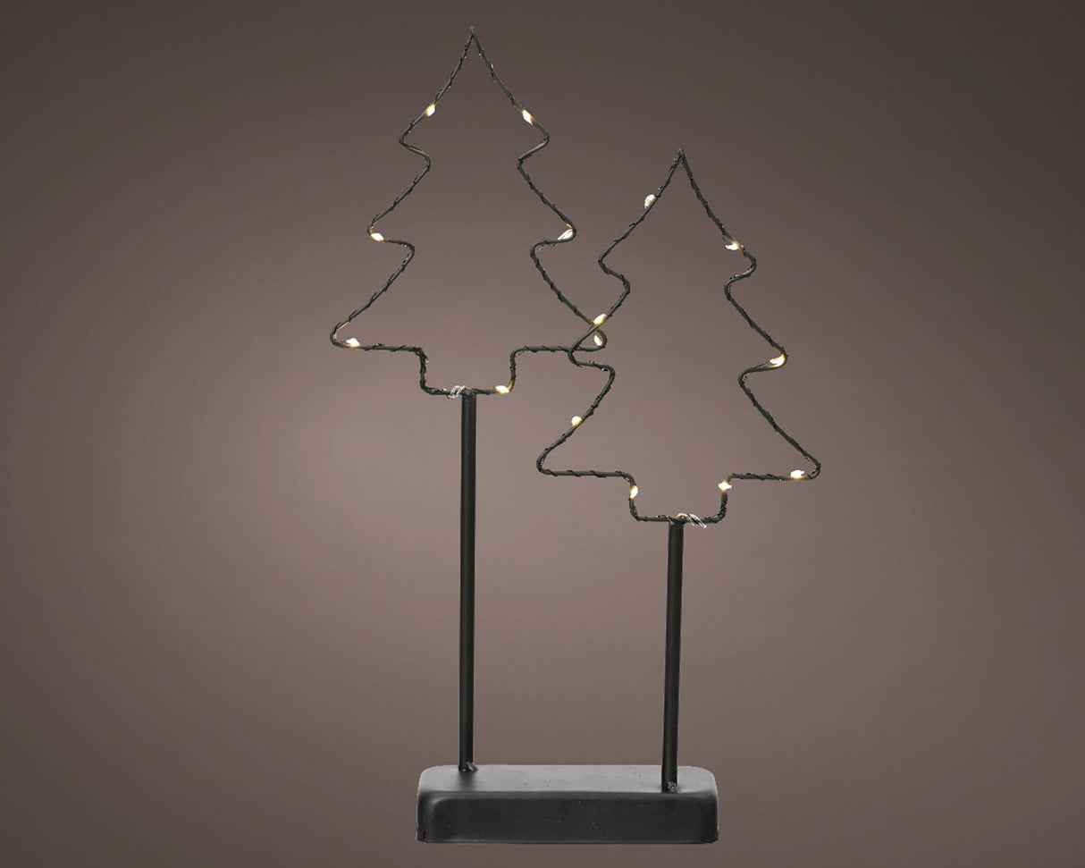 Sapins de Noël Lumineo LED sur métal standard h35cm