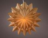 Lumineo star LED carton 40cm avec minuterie ambre