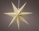 Lumineo star LED carton 40cm avec minuterie crème