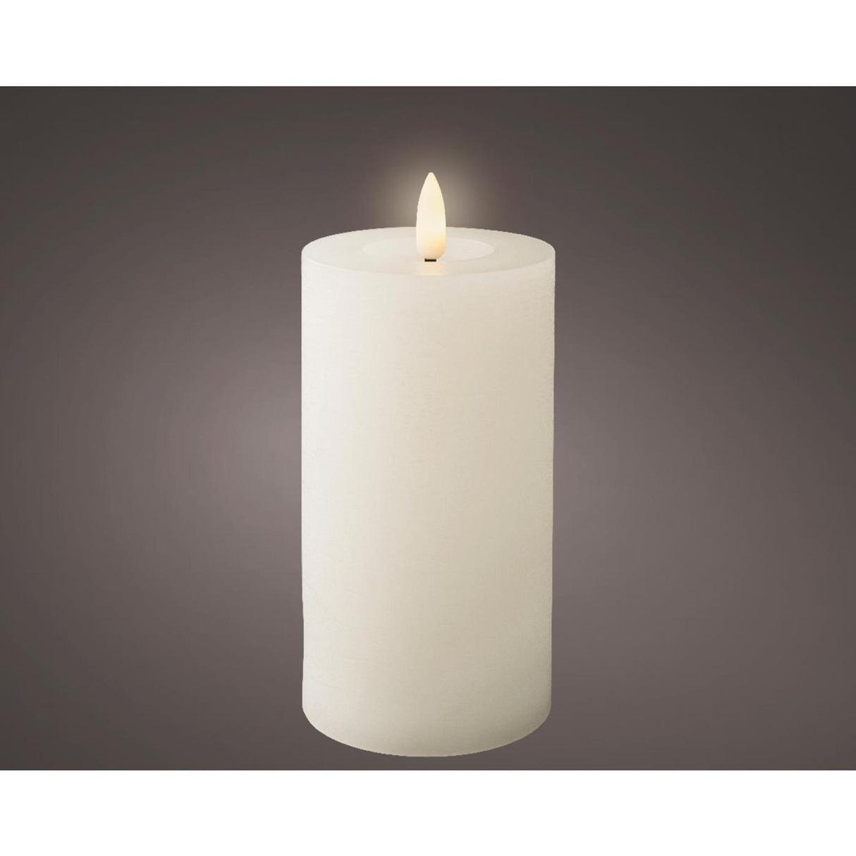 Bougie Lumineo LED cire blanc ø7xh15cm