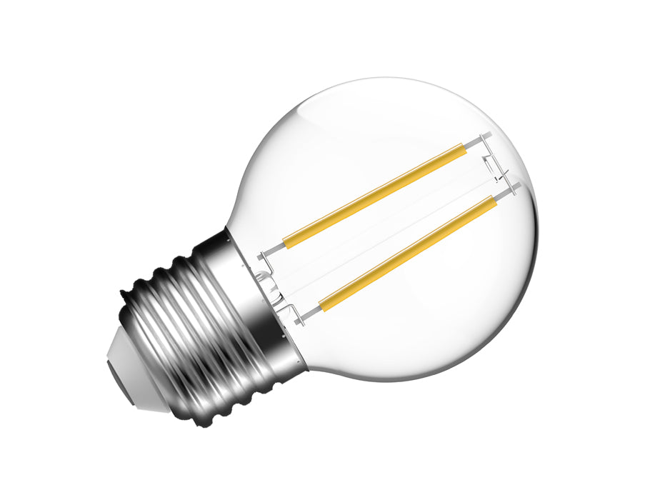 Lampe LED Megaman - E27 - 470 lm - sphère - transparente - dimmable