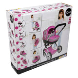 Poussette de poupée Manhattan 4 en 1 Basic icoo rose noir