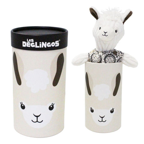 Doudou en tube, le jeune lama 33 cm