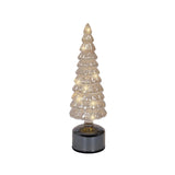 Lumineo Sapin de Noël LED verre ambre h34cm rotatif