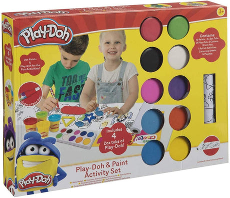 Ensemble de couleurs et d'argile Playdoh avec de la peinture et 4 pots d'argile