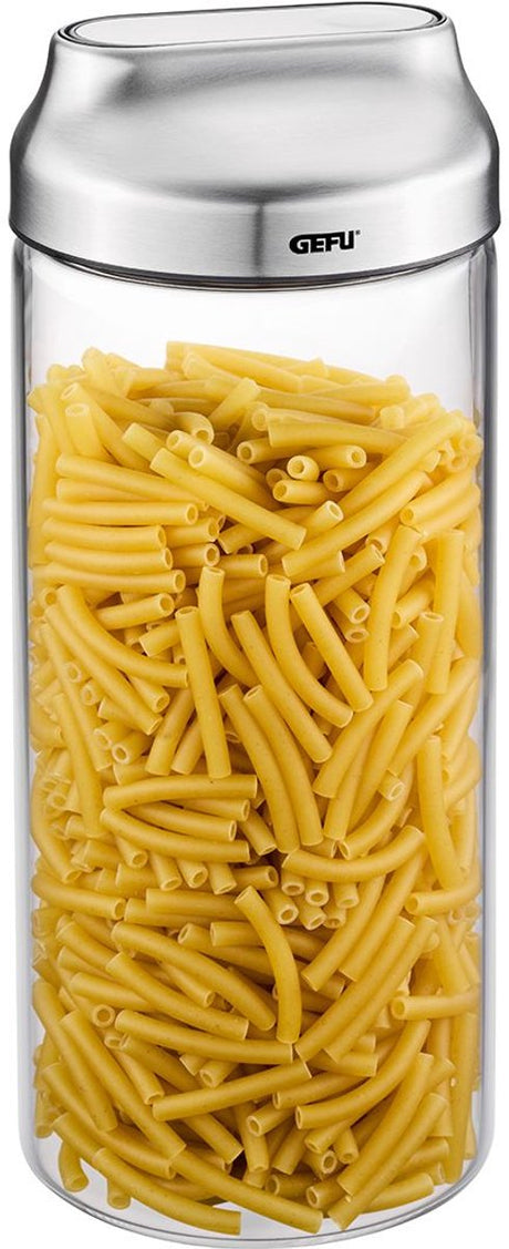 Récipient de conservation Gefu Kippo – 1,3 litre – verre borosilicate – avec couvercle verseur et fonction kippo