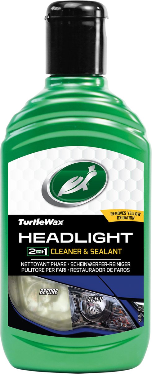 Mastic nettoyant pour phares Turtle Wax – restaure les phares ternes – améliore le rendement lumineux – protège contre le jaunissement – 300 ml