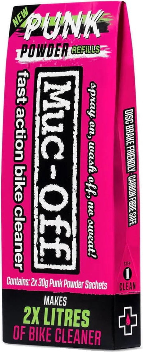 Muc-off punk poudre recharges produit de nettoyage vélo-moteur concentré de polissage - 2x 30 grammes
