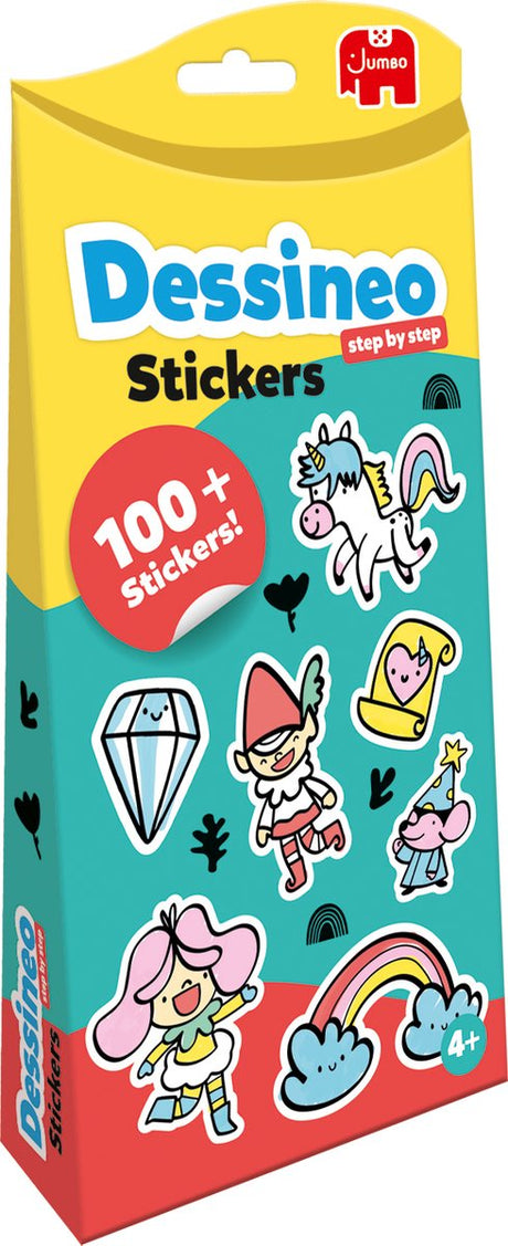 Pack thème stickers Jumbo dessineo - fées licornes, 4 ans+