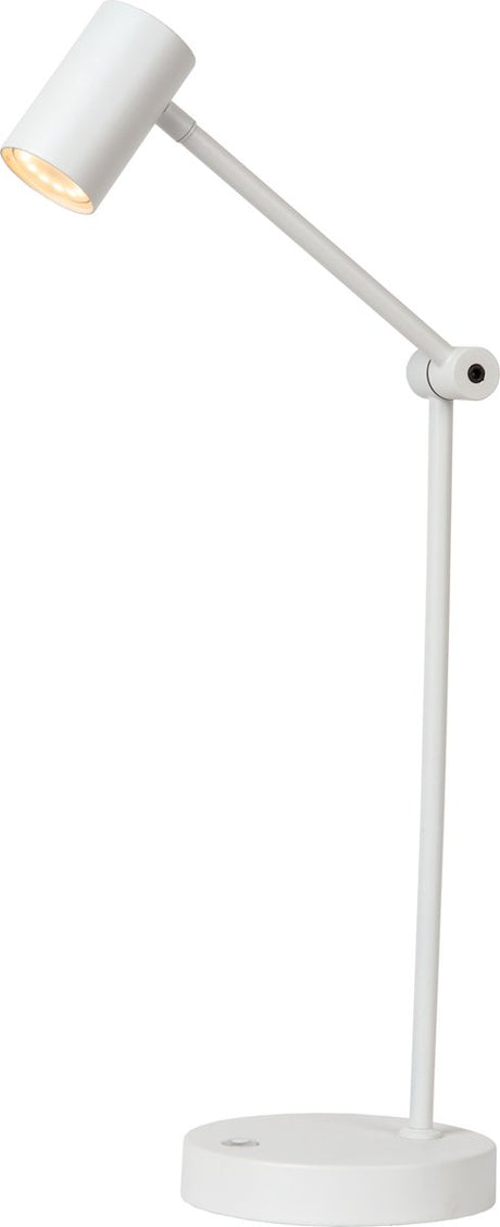 Lucide tipik - lampe de bureau rechargeable - batterie rechargeable - LED 3 stepdim - 1x3w 2700k - blanc