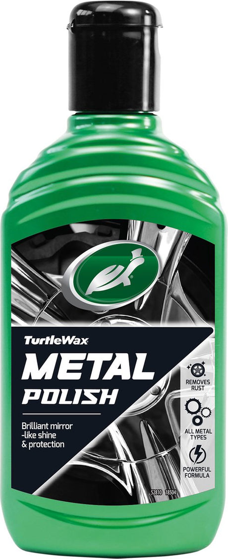 Turtle Wax gl metal polish - la solution tout en un pour toutes les surfaces métalliques - élimine l'oxydation et la saleté - restaure les surfaces métalliques et chromées - applique une couche protectrice - 300 ml