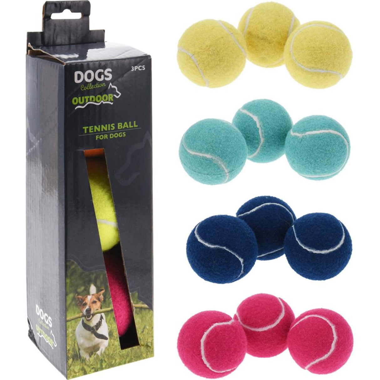 Balles de tennis pour chiens Pets Collection, lot de 3