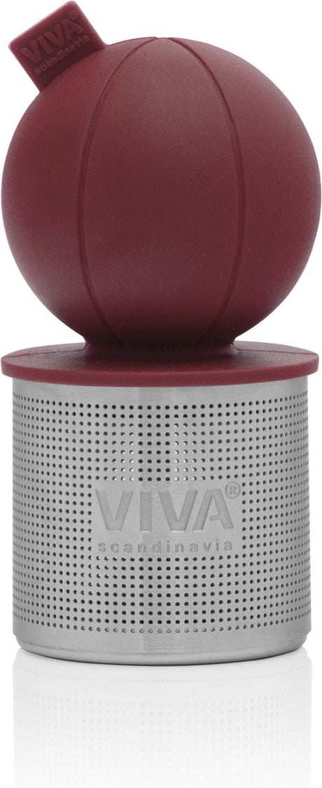 Oeuf de thé flottant pour infusion Viva Scandinavia - 3,8x8 cm - rose