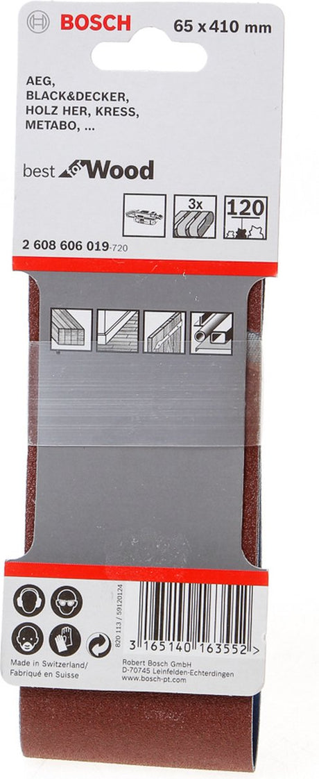 Bosch 3 pneus 65x410 meilleur bois+peinture, 120