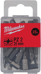 Accessoires Milwaukee embout à vis pz 1, 25 mm | 25 pièces - 4932399589