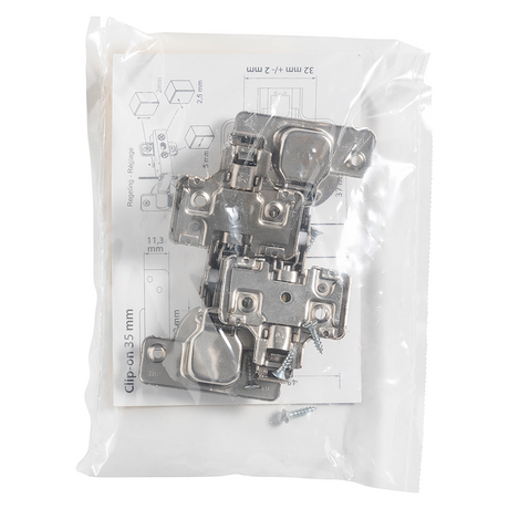 Mack 1071153 - 2 inboorsch. clip on soft cl. 35mm 110° opliggende deur | 5 stuks