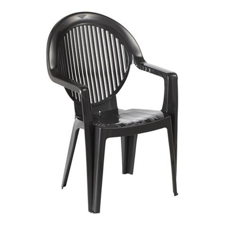 Grosfillex chaise de salle à manger fidji anthracite
