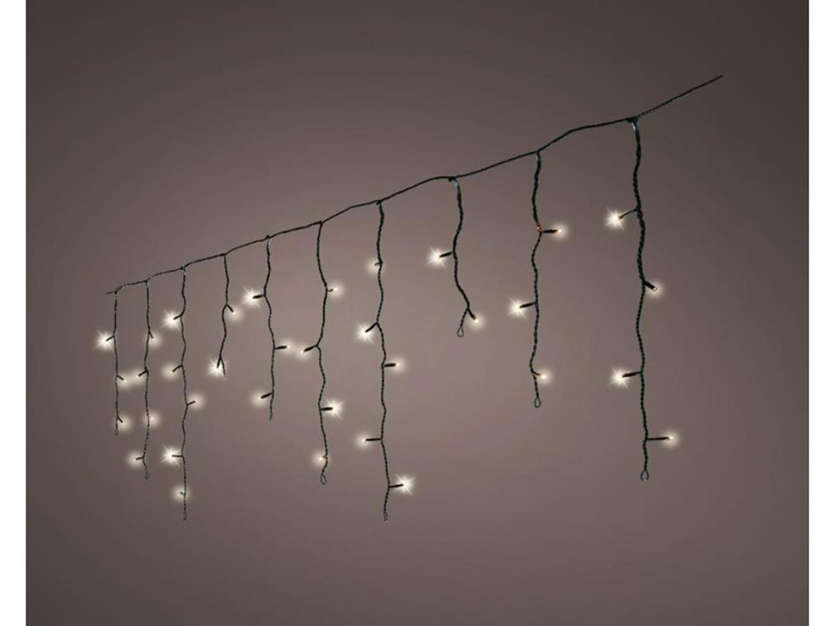 Glaçon d'éclairage LED Lumineo 11 mètres - 259LED blanc chaud scintillant