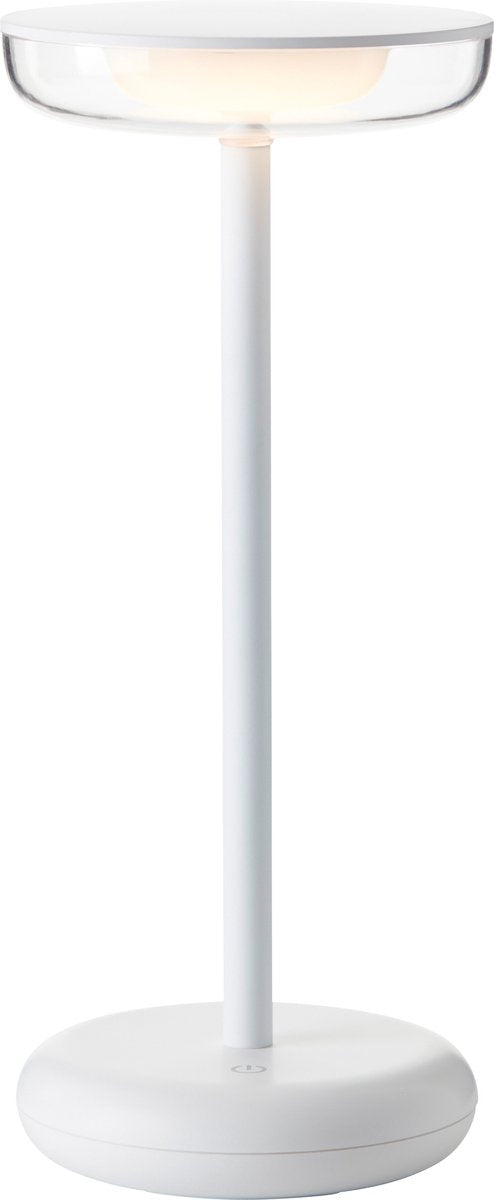 Lampe de table rechargeable Brilliant Platon - extérieur - led 2w 3000k - 3 stepdim - ip44 - blanc