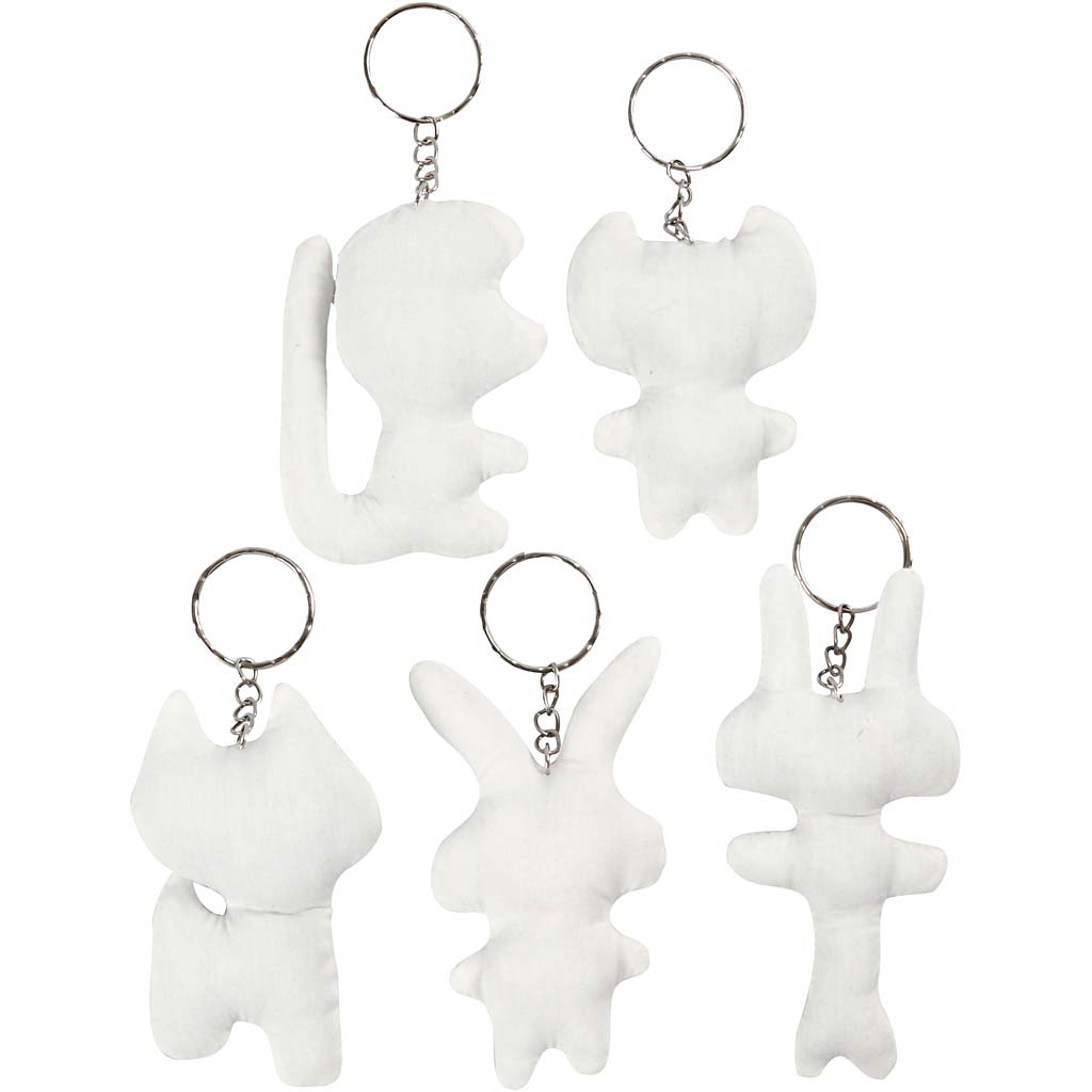 Creativ Company Fabric Animals Key Ring, 5e.