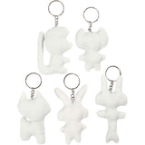 Creativ Company Fabric Animals Key Ring, 5e.