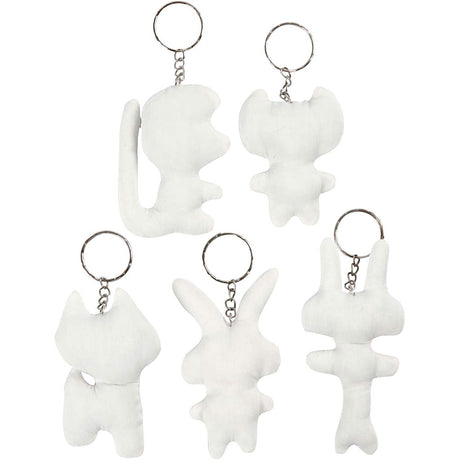 Creativ Company Fabric Animals Key Ring, 5e.