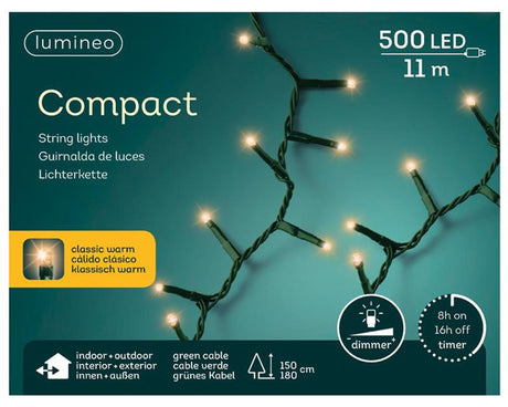 Lumineo Lumières de Noël compactes 500l classicwar