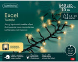 Lumineo excel twinkle 648 led champagne