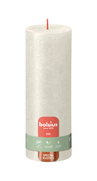 Bolsius Bolsius Stubbonsen Rustique Shimmer 4 St 190x68 mm coloré ivoire
