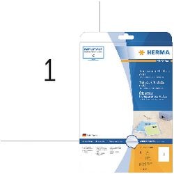 Herma étiquettes transparent mat a4 210x297 mm feuille 25 pcs.