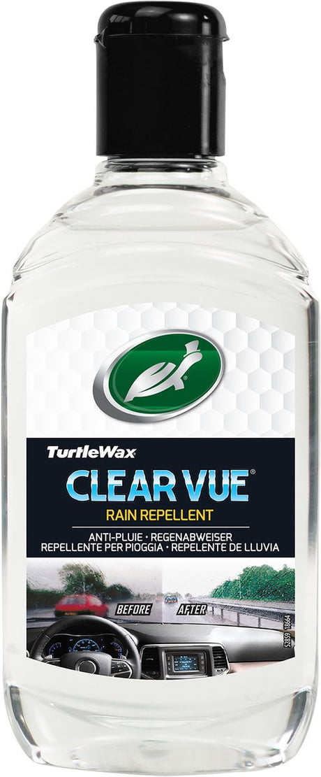 Répulsif anti-pluie Turtle Wax Clearvue - Vue dégagée - Repousse la pluie, la grêle et la neige - Le verre reste propre plus longtemps - 300 ml