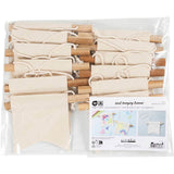 Creativ company petite bannière murale, forme queue d'aronde, h : 12 cm, l : 10,5 cm, 300 g, naturel clair, 12 pièces 1 boîte