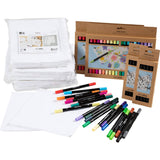 Creativ company group set de table à peindre soi-même, taille 42x42 cm, largeur de trait 2,3 + 3,6 mm, différentes couleurs, 60 pièces, 1 boîte