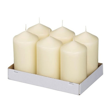 Bolsius stompkaars ivoor ø68×128 mm 45 uur (6 stuks)