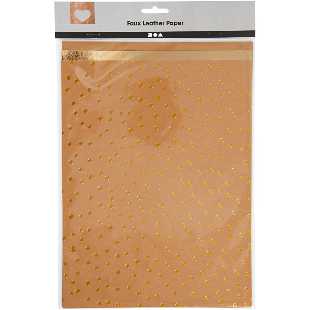 Creativ Company Faux Leather paper, 3 sheets