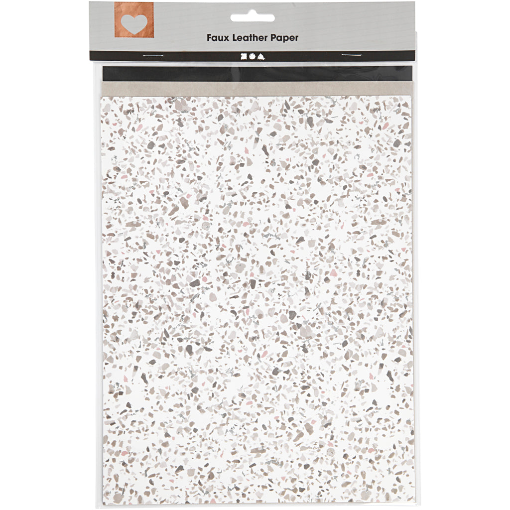 Creativ Company Faux Leather paper diverse, 3 sheets